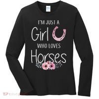 Just A Who Loves Horses Horse Women's Long Sleeve Shirt thumb 0