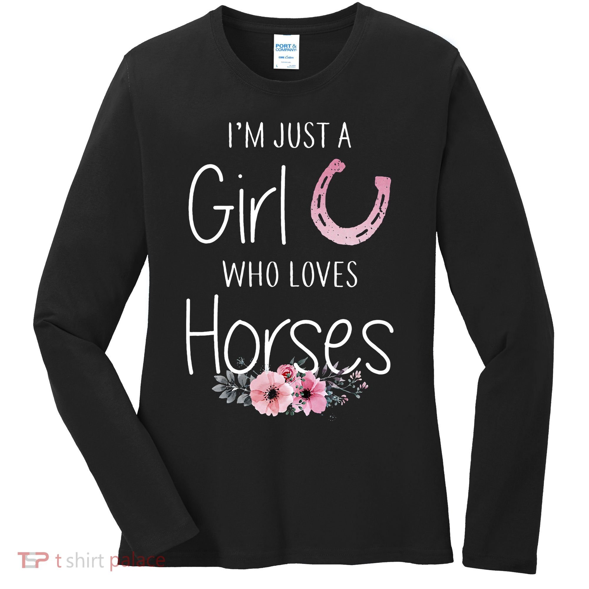 Just A Who Loves Horses Horse Women's Long Sleeve Shirt