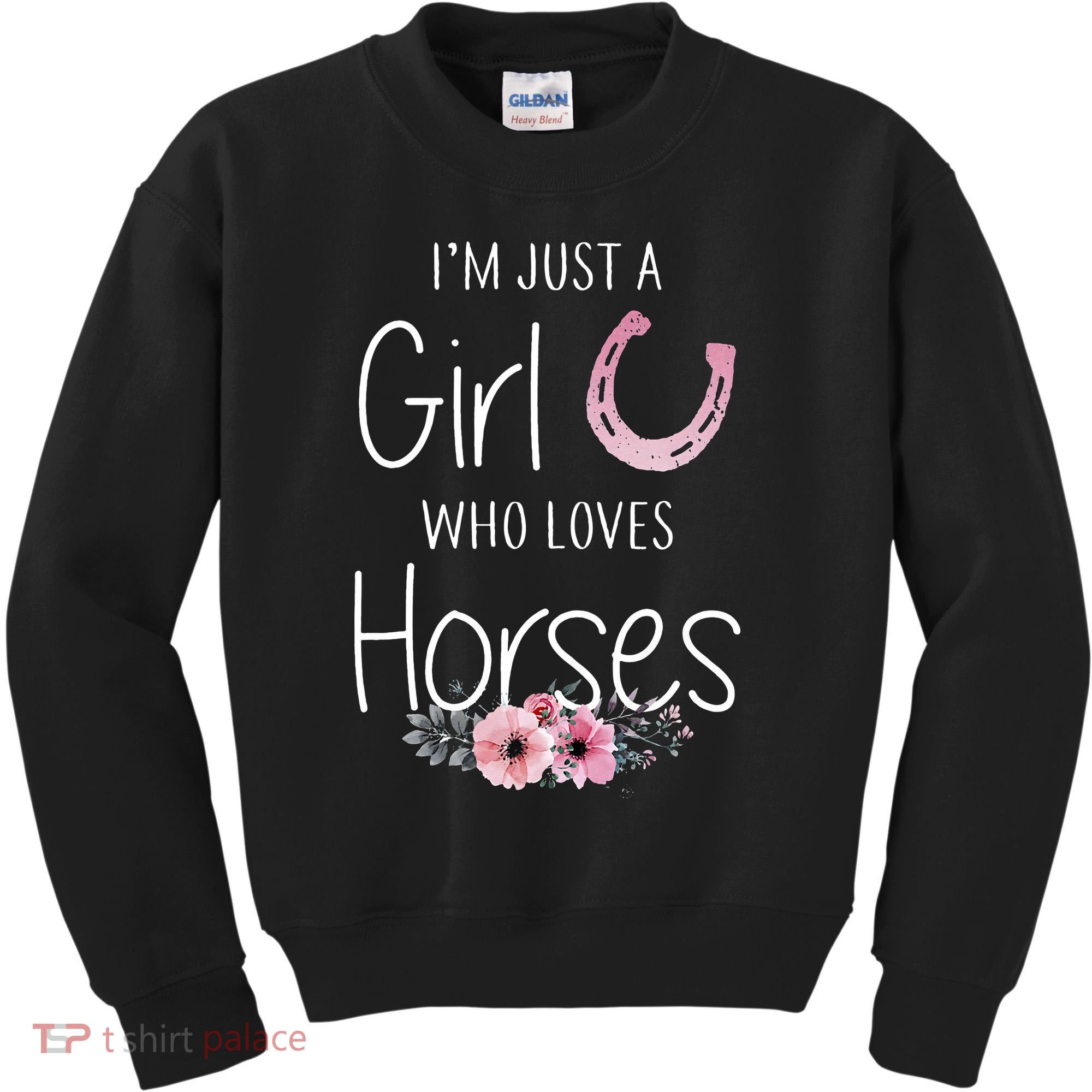 Just A Who Loves Horses Horse Kids Sweatshirt