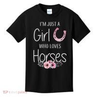 Just A Who Loves Horses Horse Kids T-Shirt thumb 0