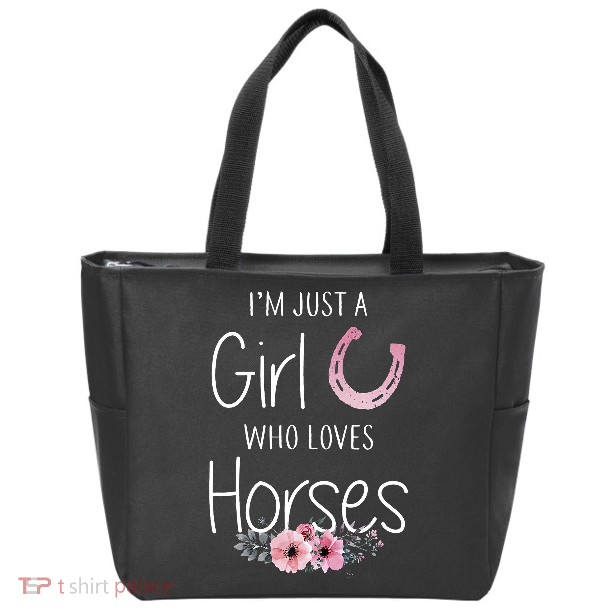 Just A Who Loves Horses Horse Tote Bag