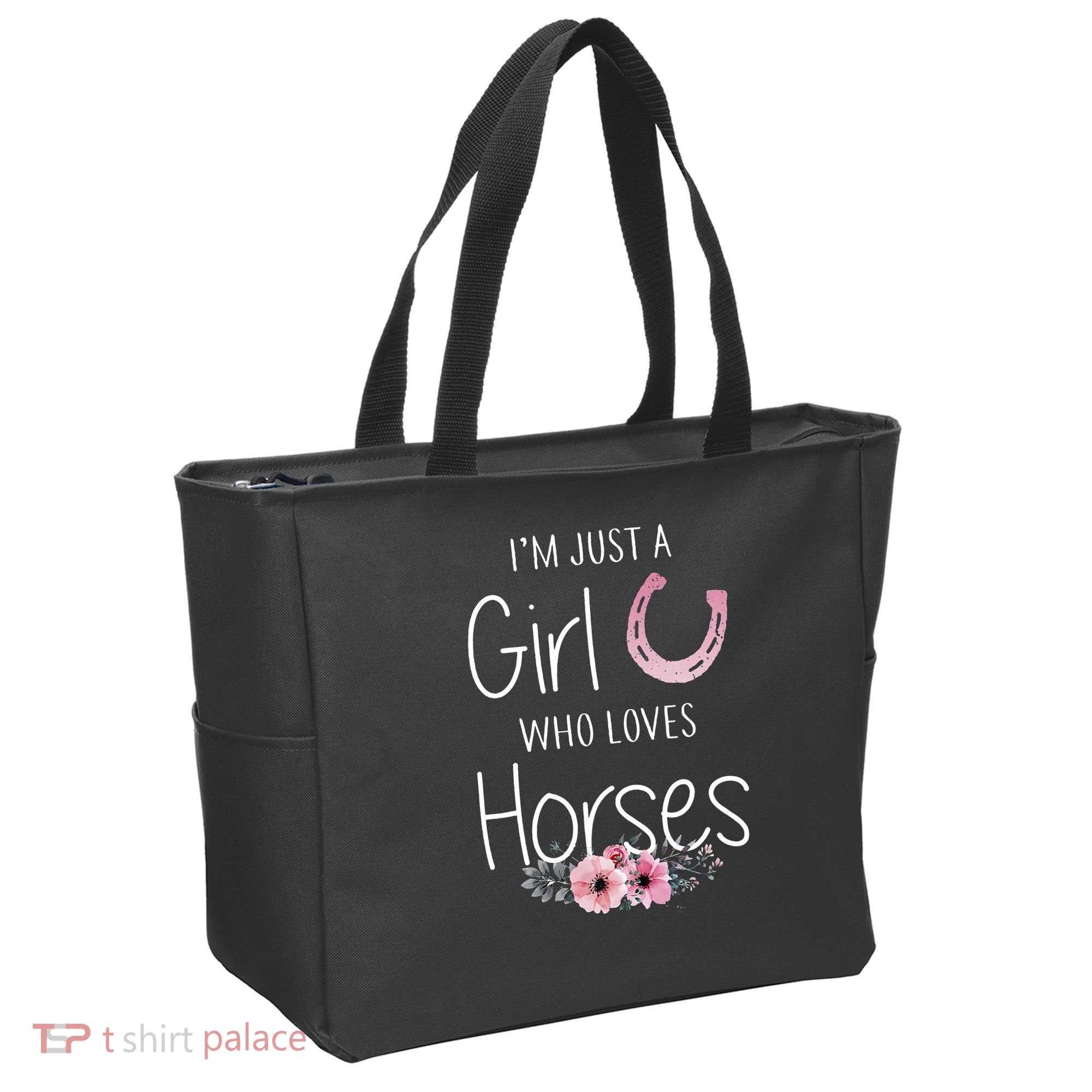Just A Who Loves Horses Horse Tote Bag
