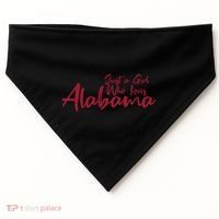 Just A Who Loves Alabama S Cute Alabama Gift USA-Made Doggie Bandana thumb 0