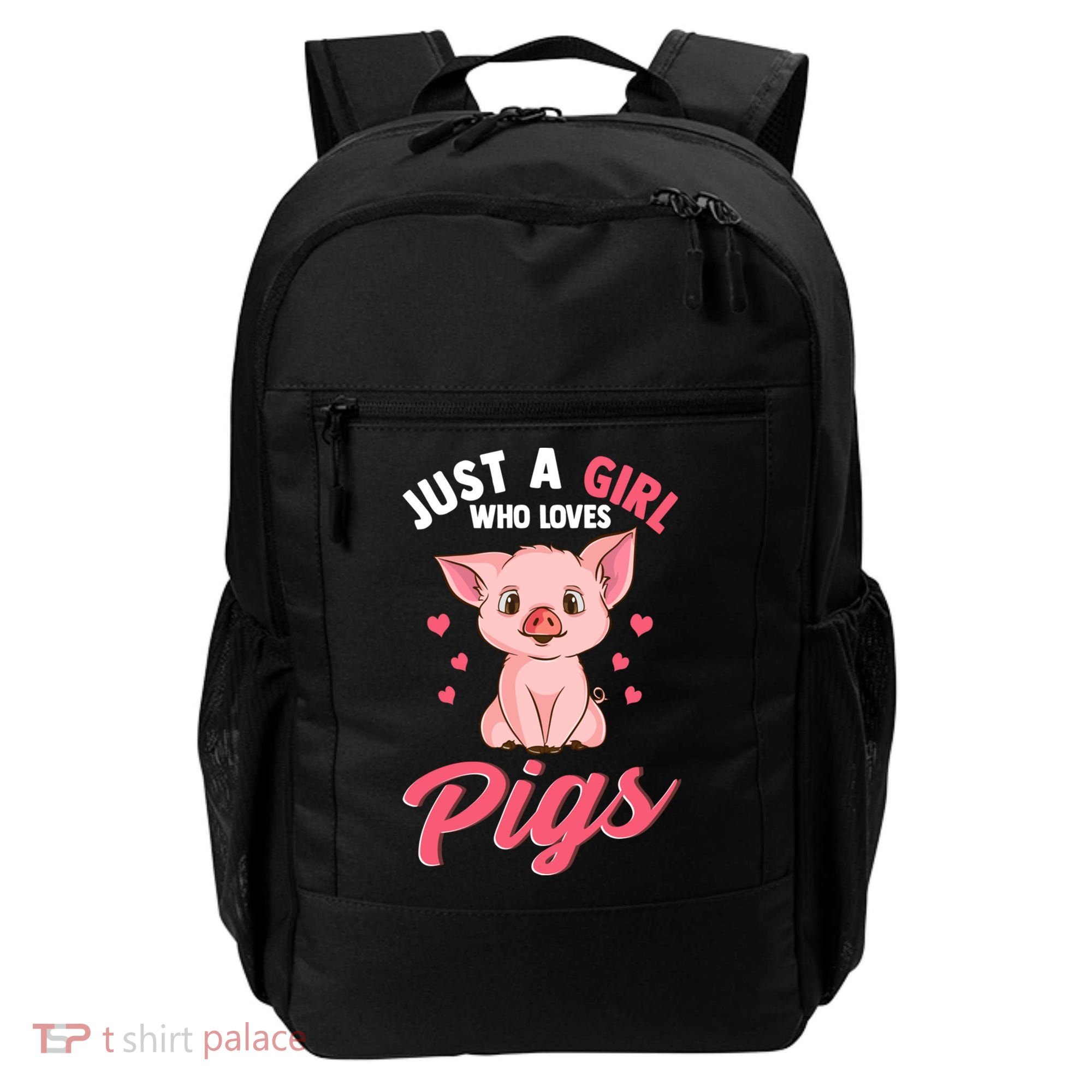 Just A Who Loves Pigs Hog Lover Cute Farmer Gift Backpack