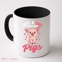 Just A Who Loves Pigs Hog Lover Cute Farmer Gift Coffee Mug thumb 0