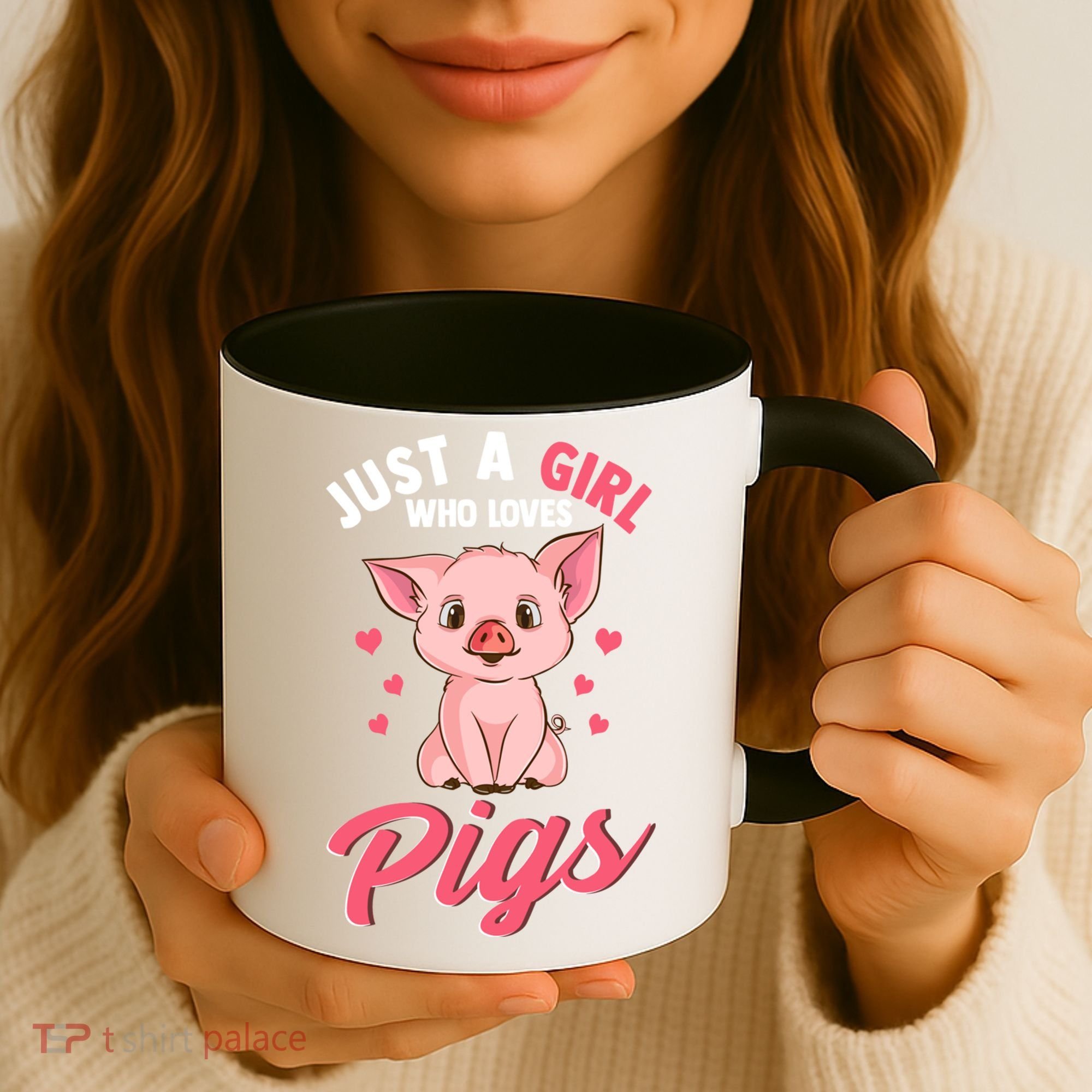 Just A Who Loves Pigs Hog Lover Cute Farmer Gift Coffee Mug