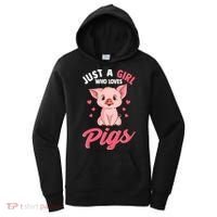 Just A Who Loves Pigs Hog Lover Cute Farmer Gift Women's Hoodie thumb 0