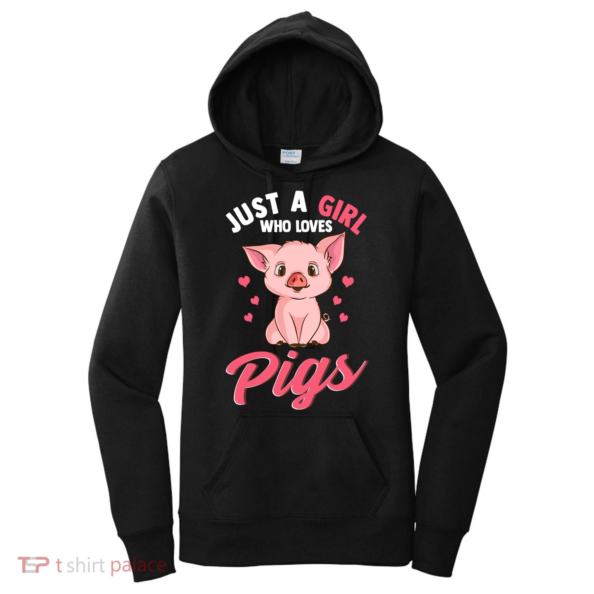 Just A Who Loves Pigs Hog Lover Cute Farmer Gift Women's Hoodie