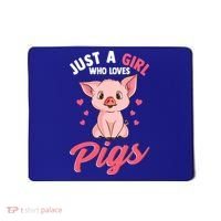Just A Who Loves Pigs Hog Lover Cute Farmer Gift Mousepad thumb 0