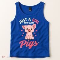 Just A Who Loves Pigs Hog Lover Cute Farmer Gift Tank Top thumb 2