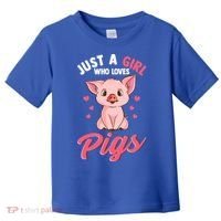 Just A Who Loves Pigs Hog Lover Cute Farmer Gift Toddler T-Shirt thumb 0