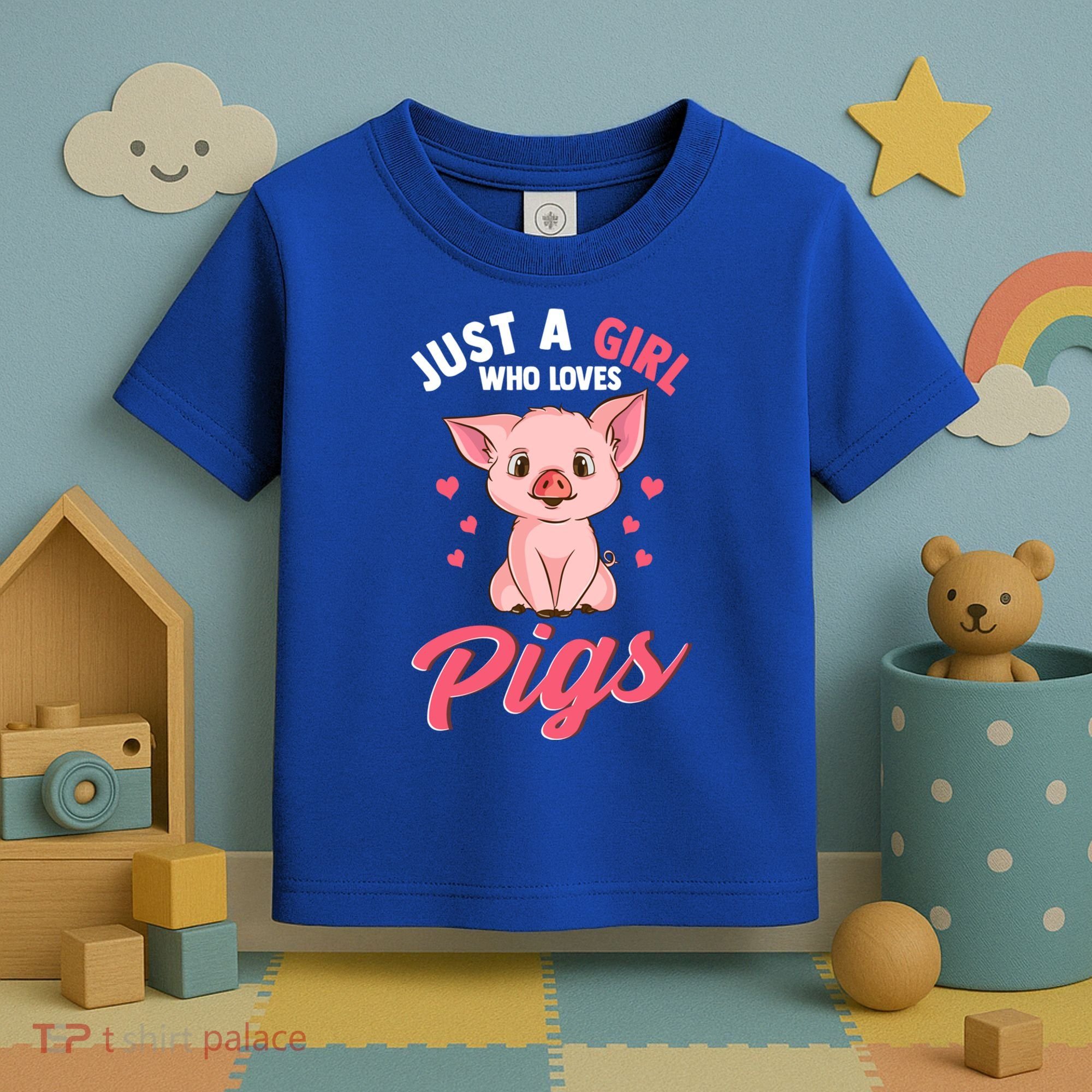 Just A Who Loves Pigs Hog Lover Cute Farmer Gift Toddler T-Shirt