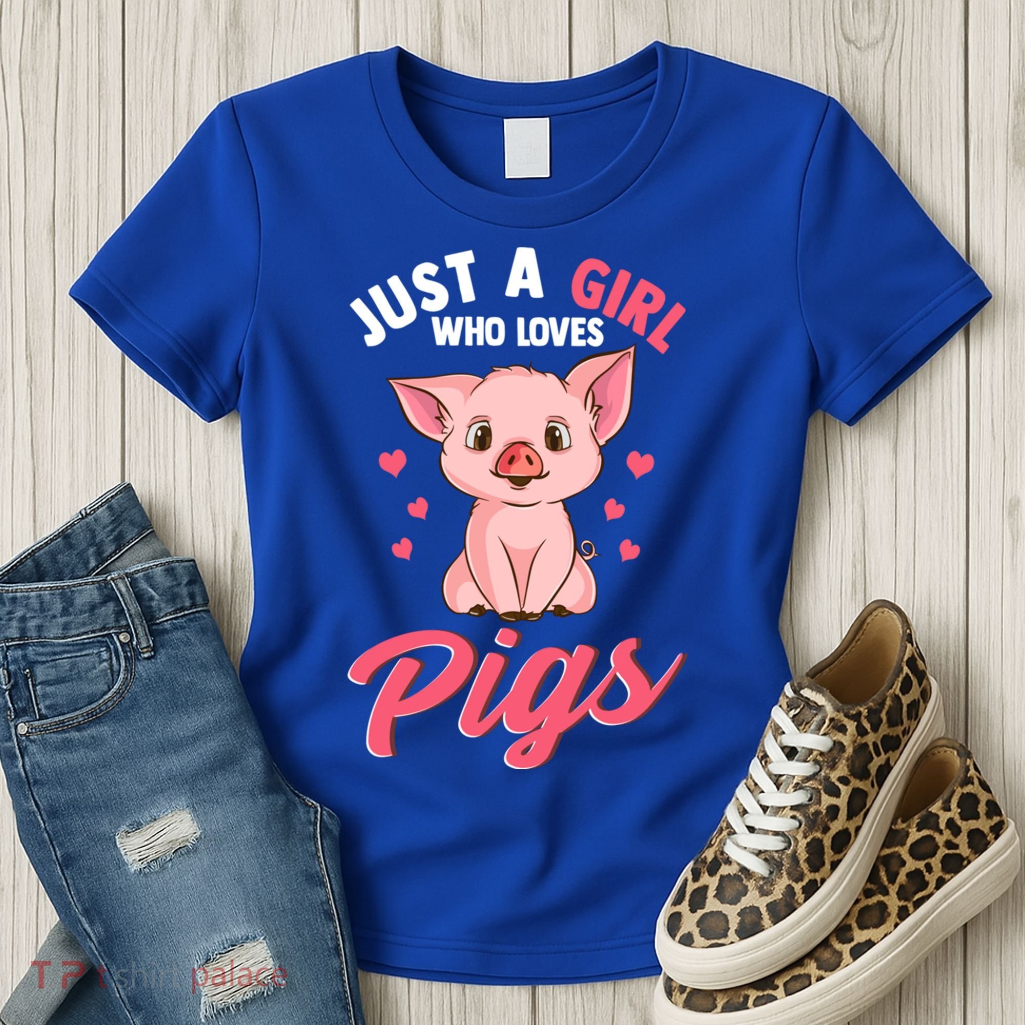 Just A Who Loves Pigs Hog Lover Cute Farmer Gift Women's T-Shirt