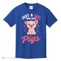 Just A Who Loves Pigs Hog Lover Cute Farmer Gift Kids T-Shirt thumb 0