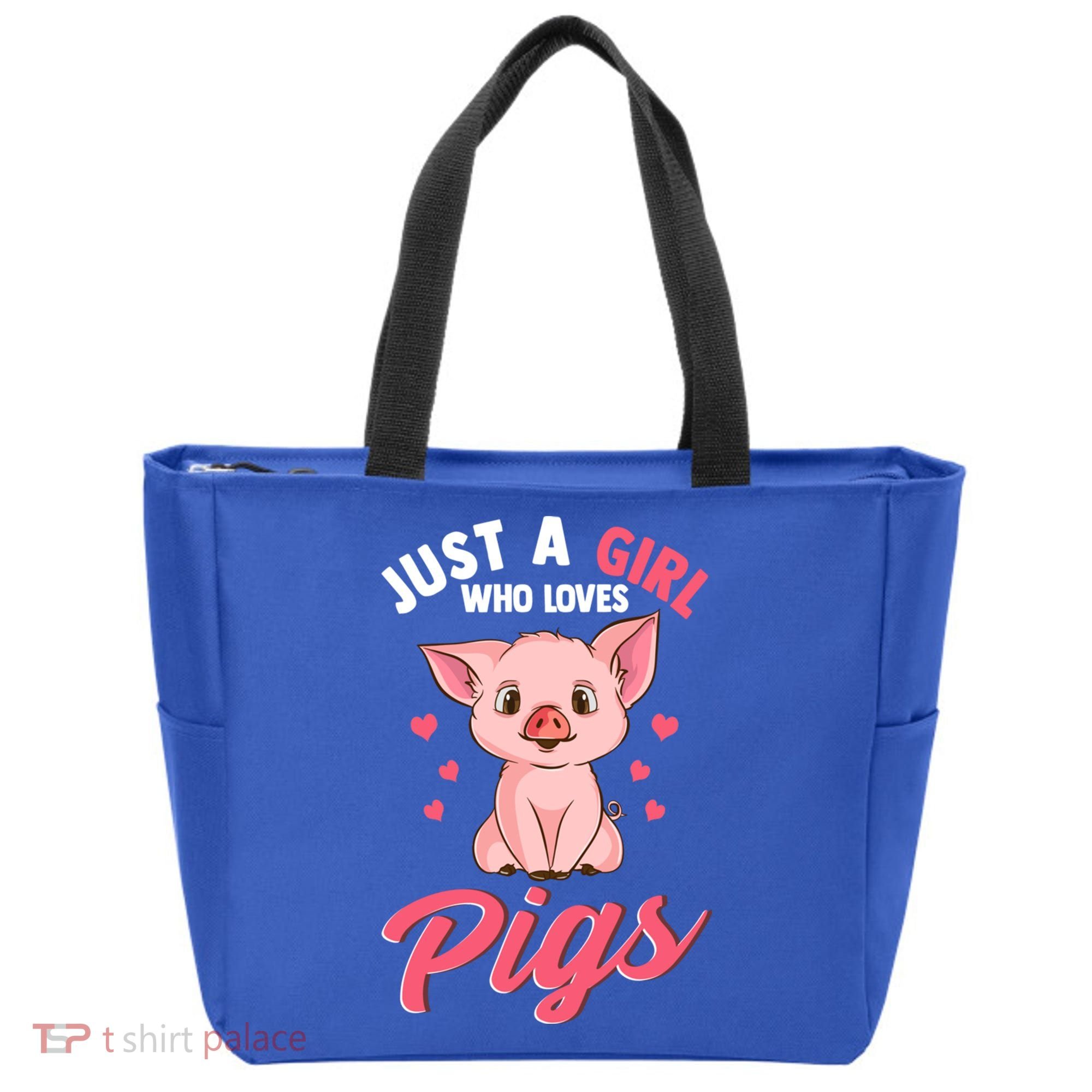 Just A Who Loves Pigs Hog Lover Cute Farmer Gift Tote Bag