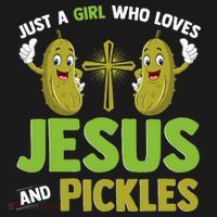 Just A Who Loves Jesus And Pickles Christian Pickles Women's Hoodie thumb 2