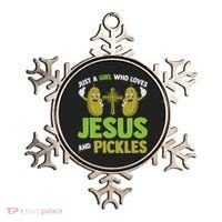 Just A Who Loves Jesus And Pickles Christian Pickles Ornament thumb 0