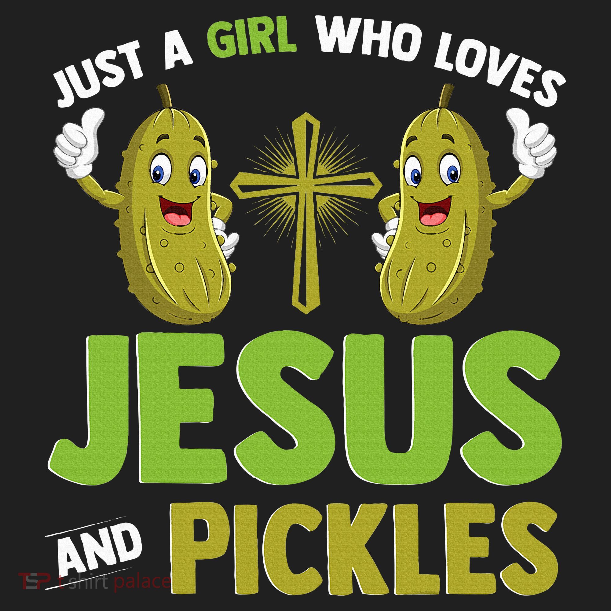 Just A Who Loves Jesus And Pickles Christian Pickles Golf Towel