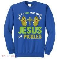 Just A Who Loves Jesus And Pickles Christian Pickles Sweatshirt thumb 0