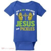 Just A Who Loves Jesus And Pickles Christian Pickles Baby Bodysuit thumb 0