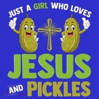 Just A Who Loves Jesus And Pickles Christian Pickles Visor thumb 3