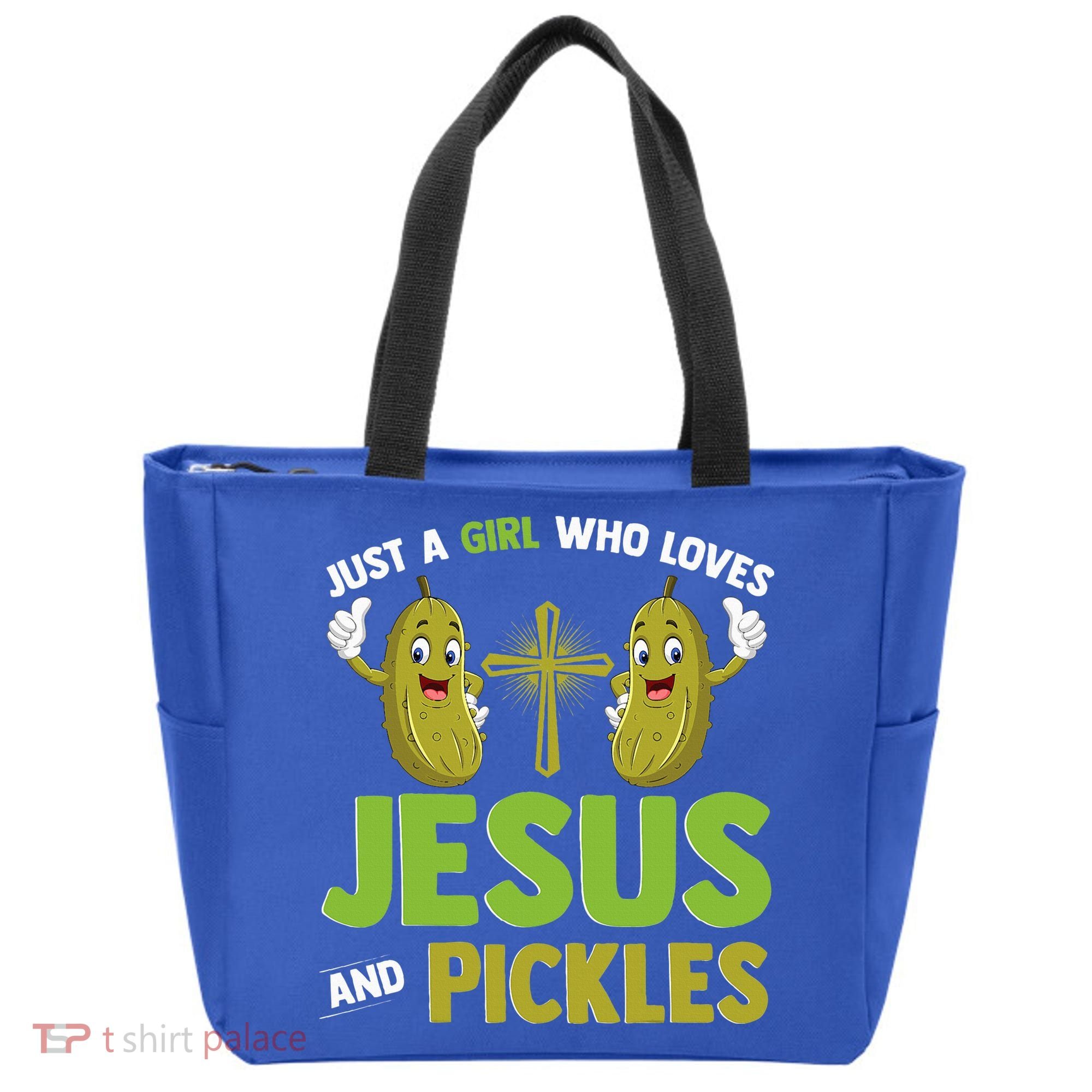 Just A Who Loves Jesus And Pickles Christian Pickles Tote Bag