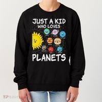 Just A Who Loves Planets Space Solar System Boy Girl Women's Sweatshirt thumb 0