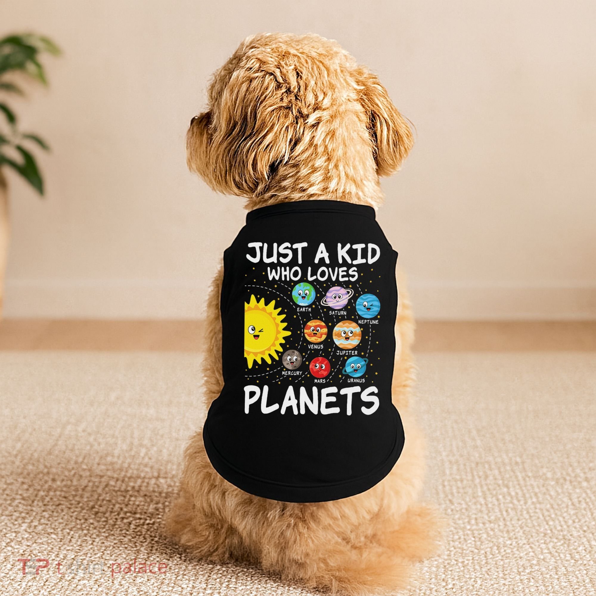 Just A Who Loves Planets Space Solar System Boy Girl Doggie Tank