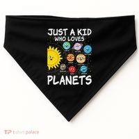 Just A Who Loves Planets Space Solar System Boy Girl USA-Made Doggie Bandana thumb 0