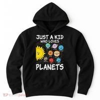 Just A Who Loves Planets Space Solar System Boy Girl Hoodie thumb 0