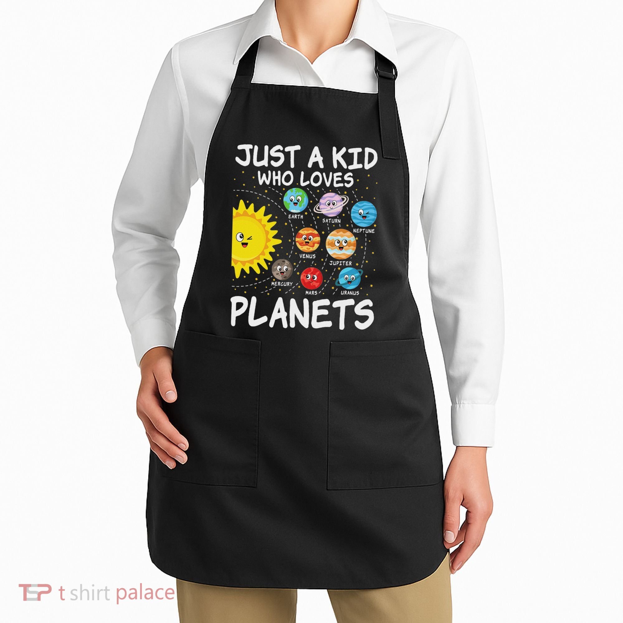 Just A Who Loves Planets Space Solar System Boy Girl Apron