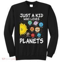 Just A Who Loves Planets Space Solar System Boy Girl Sweatshirt thumb 0