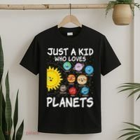Just A Who Loves Planets Space Solar System Boy Girl T-Shirt thumb 2
