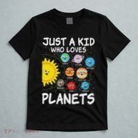 Just A Who Loves Planets Space Solar System Boy Girl T-Shirt thumb 5