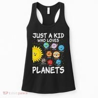 Just A Who Loves Planets Space Solar System Boy Girl Women's Tank Top thumb 0