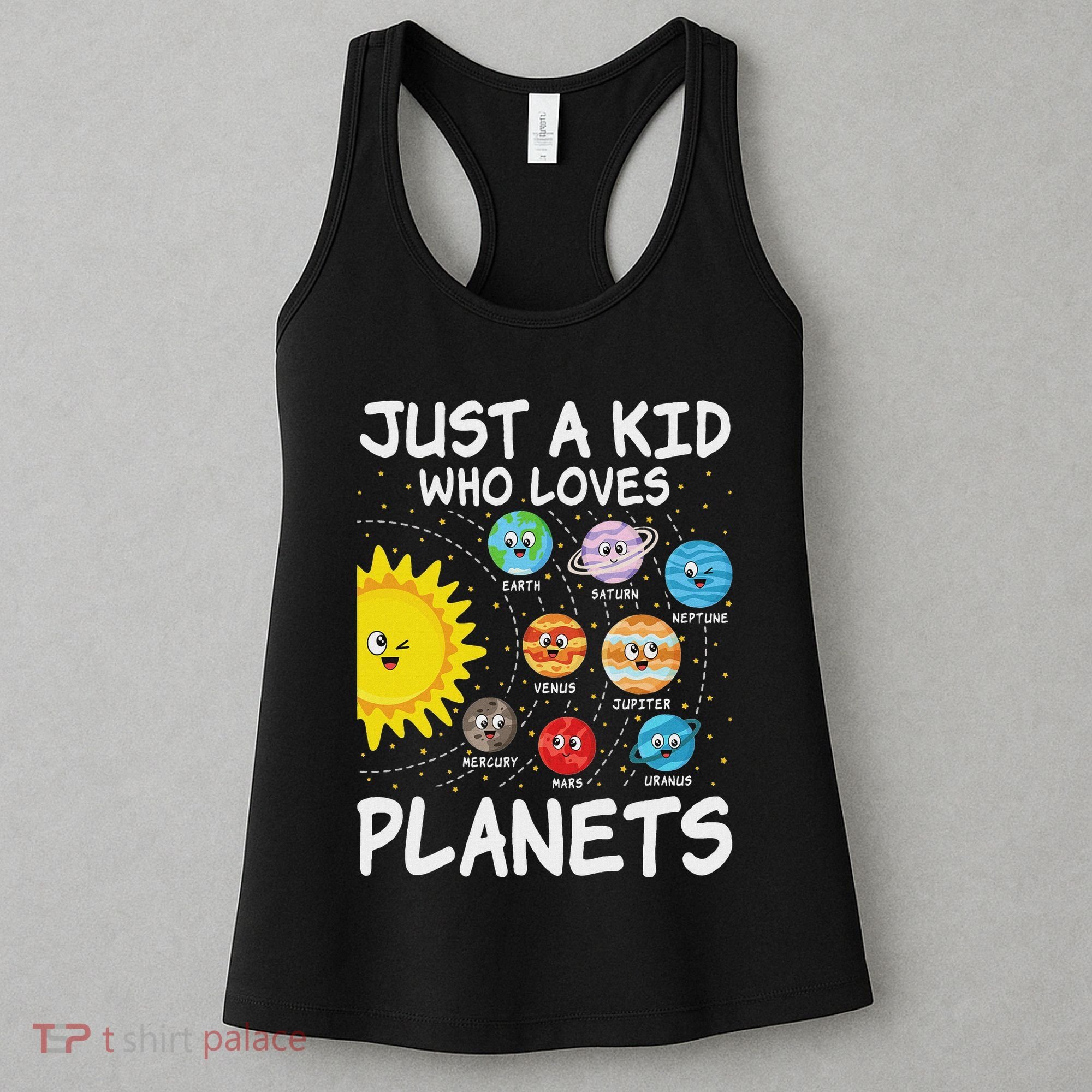 Just A Who Loves Planets Space Solar System Boy Girl Women's Tank Top