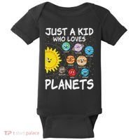 Just A Who Loves Planets Space Solar System Boy Girl Baby Bodysuit thumb 0