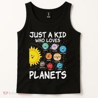 Just A Who Loves Planets Space Solar System Boy Girl Tank Top thumb 2