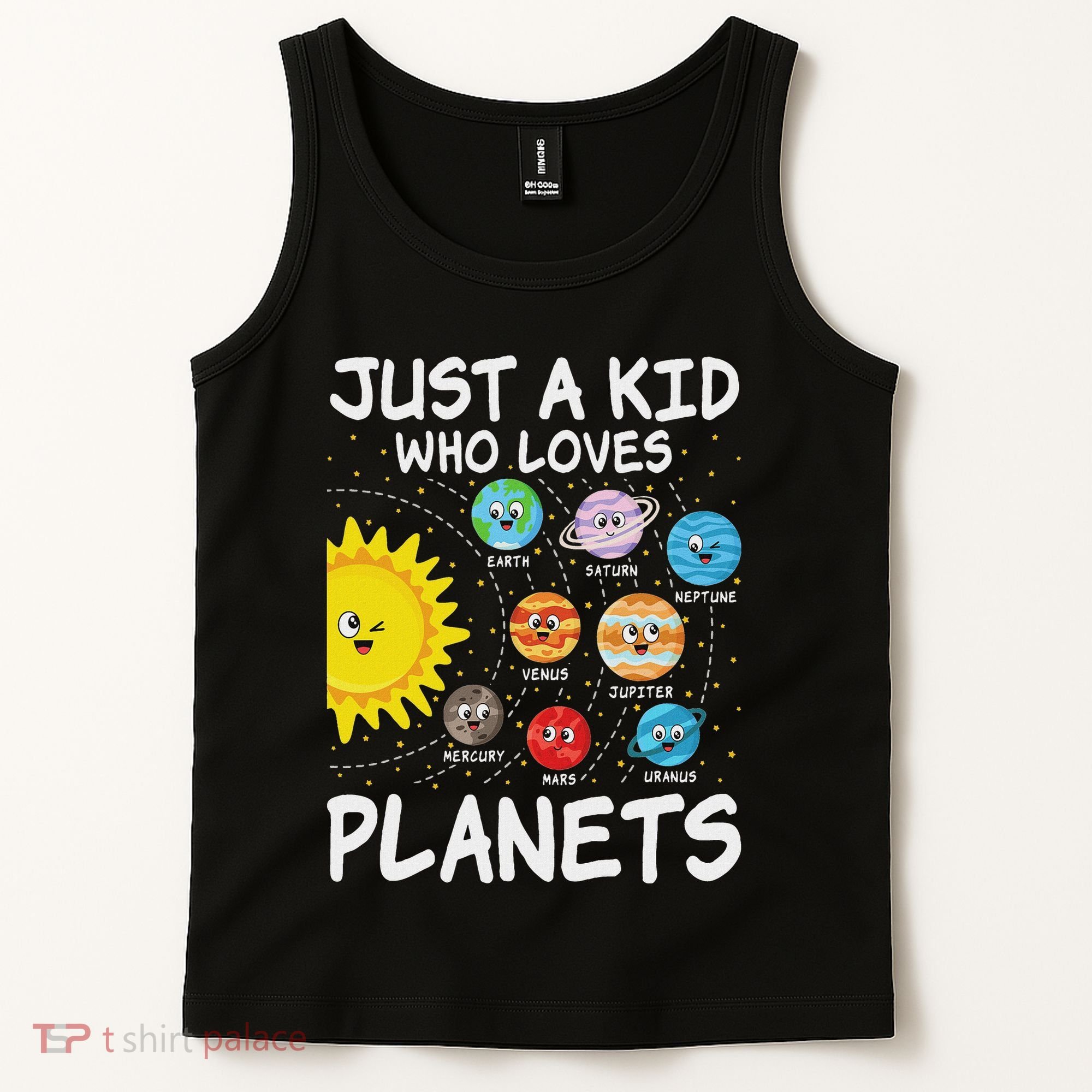 Just A Who Loves Planets Space Solar System Boy Girl Tank Top