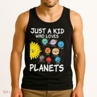 Just A Who Loves Planets Space Solar System Boy Girl Tank Top thumb 3