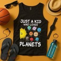 Just A Who Loves Planets Space Solar System Boy Girl Tank Top thumb 4