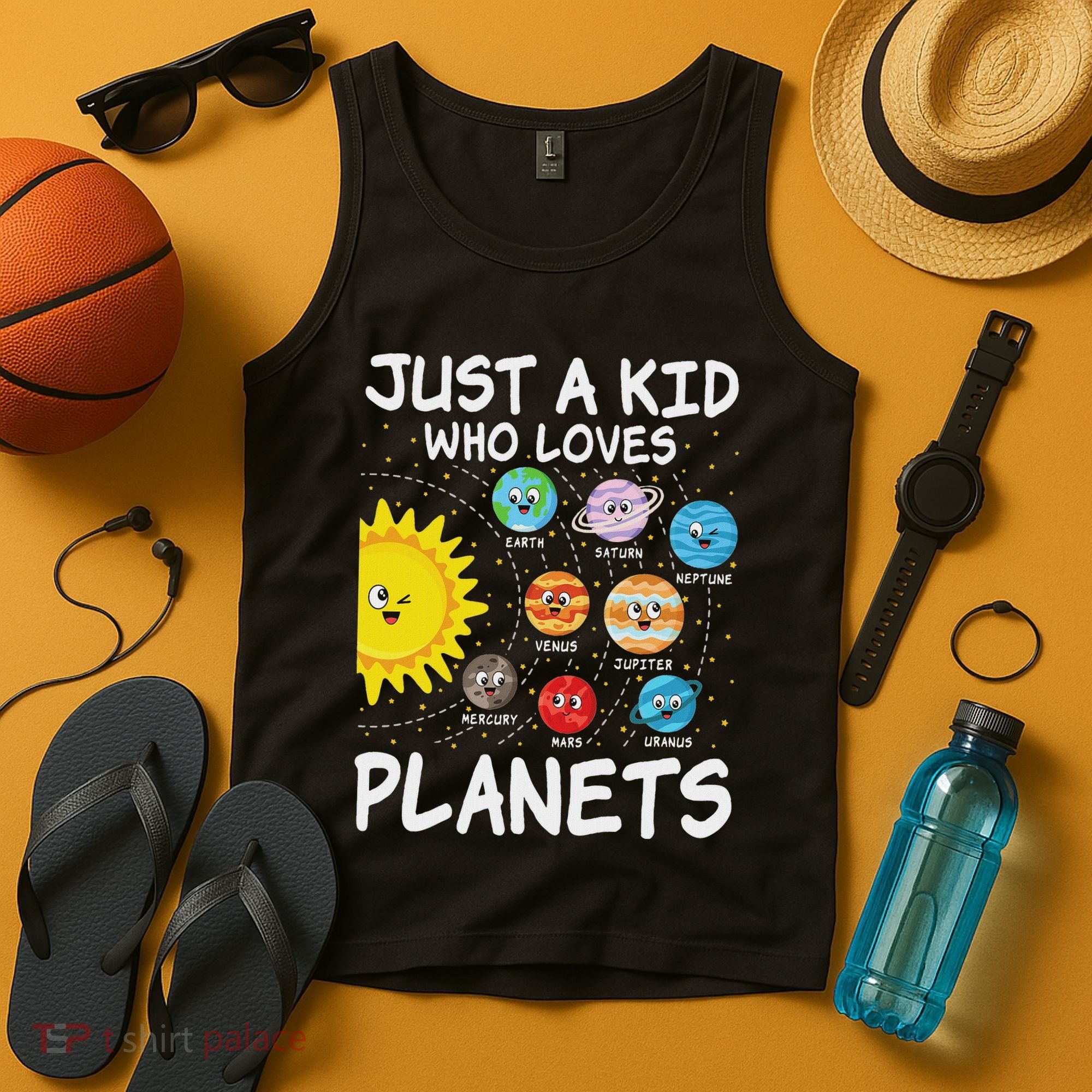 Just A Who Loves Planets Space Solar System Boy Girl Tank Top