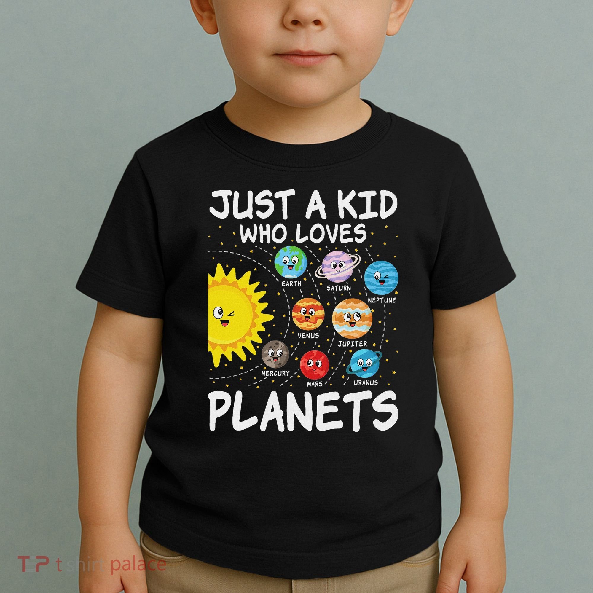 Just A Who Loves Planets Space Solar System Boy Girl Toddler T-Shirt