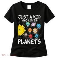 Just A Who Loves Planets Space Solar System Boy Girl Women's T-Shirt thumb 0