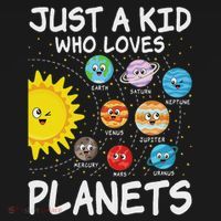 Just A Who Loves Planets Space Solar System Boy Girl Women's T-Shirt thumb 6