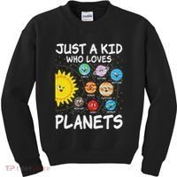 Just A Who Loves Planets Space Solar System Boy Girl Kids Sweatshirt thumb 0