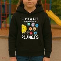 Just A Who Loves Planets Space Solar System Boy Girl Kids Hoodie thumb 3
