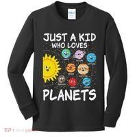 Just A Who Loves Planets Space Solar System Boy Girl Kids Long Sleeve Shirt thumb 0