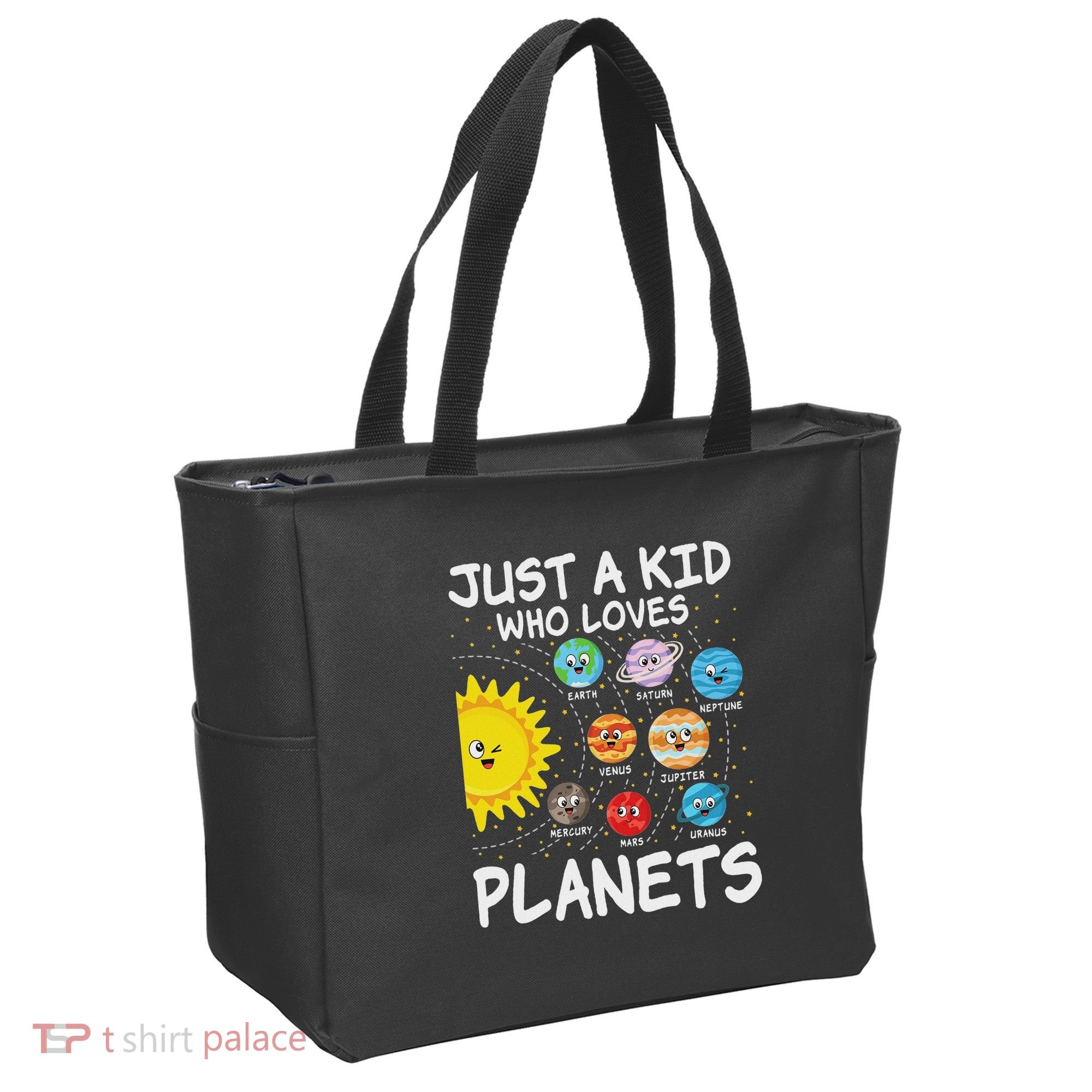Just A Who Loves Planets Space Solar System Boy Girl Tote Bag