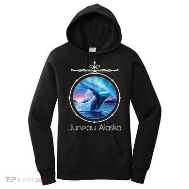 Juneau Alaska Whale Watching Aurora Borealis Souvenir Gift Women's Hoodie